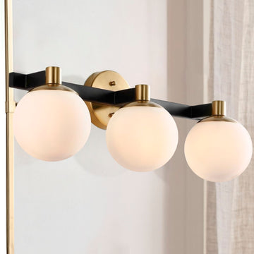 Modernist Globe Metal/Frosted Glass Modern Contemporary LED Vanity - JONATHAN Y